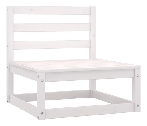 Sofás Intermedios De Jardín Antracita 2 Pzas Madera De Pino Color Blanco