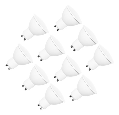 Pack 10 Ampolletas Led Gu-10 Eco 5w 38º Luz Cálida