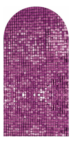 Painel Romano Shimmer Wall Paetê Rosa Escuro 180cm X90cm Cor Colorido