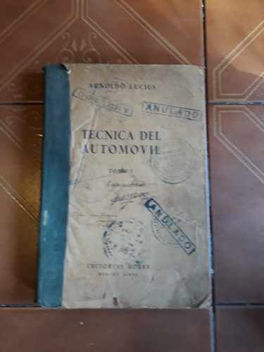 Libro Tecnica Del Automovil Arnoldo Lucius Tomo 1 Regular 