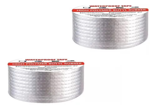 Pack 2 Sellador Butilo Techo Gotera Impermeable 5cmx10mtrs