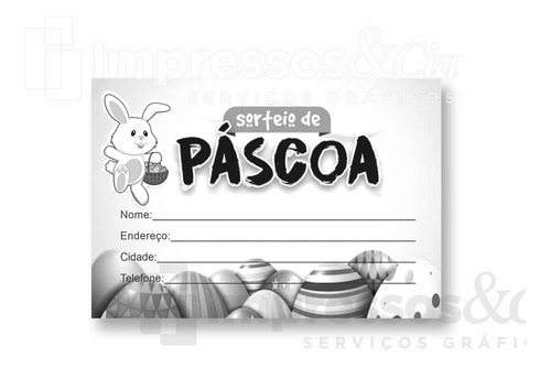 1000 Cupons De Páscoa - Sem Personalização