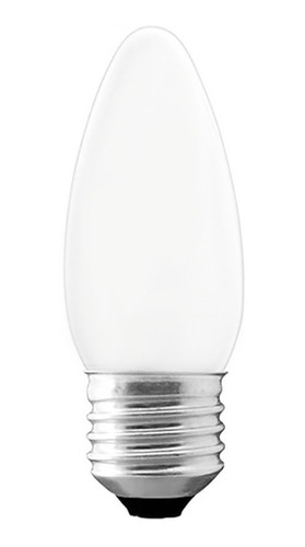 Lâmpada Incandescente Vela Leitosa 40w 127v E27 Branco Quente Lustre Abajur Pendente Kit Com 6 Peças
