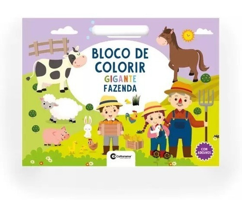 Livro Bloco De Colorir Gigante Fazenda Culturama Com Adesivos: Fazenda, De Culturama. Série 1, Vol. 1. Editora Culturama Editora, Capa Mole, Edição 1ª Edição Em Português, 2022