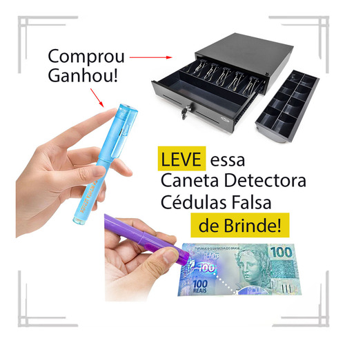 Caixa Registradora Gaveta Dinheiro Porta Cédulas Moedas 0