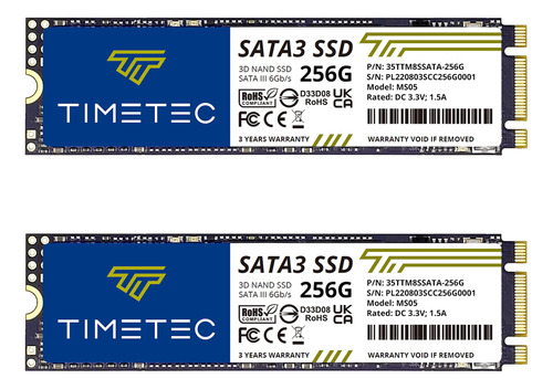 Timetec 256gbx2 (paquete De 2) Ssd 3d Nand Tlc Sata Iii 6gb/