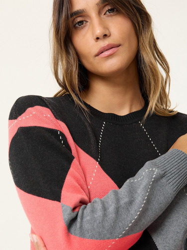 Sweater Rombos De Bremer Tejido Grueso