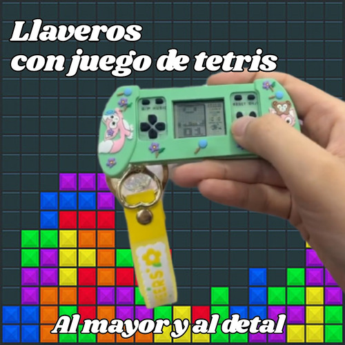 Llaveros Con Juego De  Tetris Al Mayor En 3 Y Al Detal En 4
