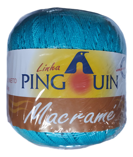 1 Kilo Macramé Pingouin De Algodón 100% Ovillo De 100g Turquesa