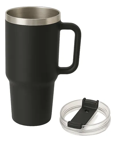 comprar Vaso Térmico Quencher 1200ml Grande Con Bombilla Negro 1200ml