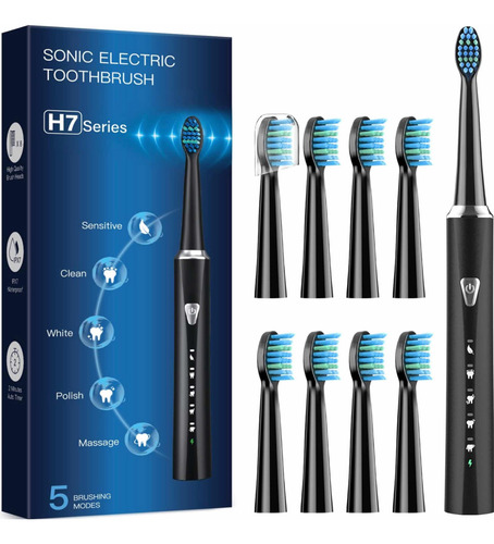 Cepillo Dental Eléctrico Con Cabezas Intercambiables 5 Modos
