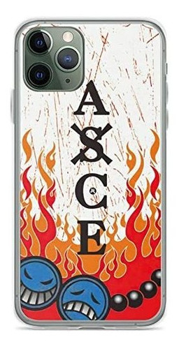 Compatible Con iPhone X/xs Case One Piece Ace Japanese Anime