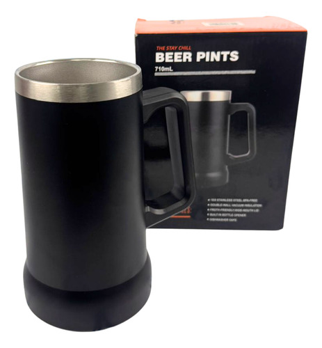 Jarra Vaso Fernet Cerveza Termica Chop Negra Negro