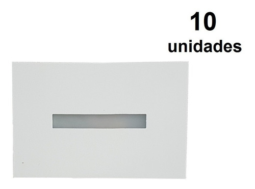 10 Balizador Friso Parede Escada Caixa 4x2 P/ Led G9 Branco