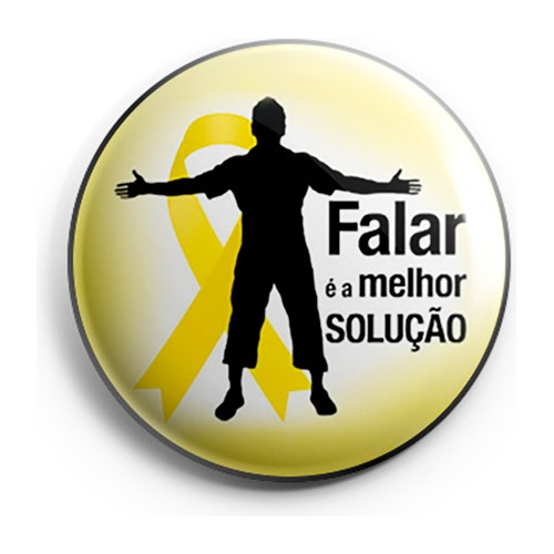 Bottons Setembro Amarelo - Kit Com 50 Bottons