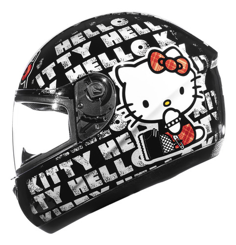 Capacete Peels Spike Hk Punk Preto/prata Hello Kitty Nf