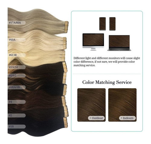 Extensiones Cabello Natural Balayage Chocolate 18in 50gramos
