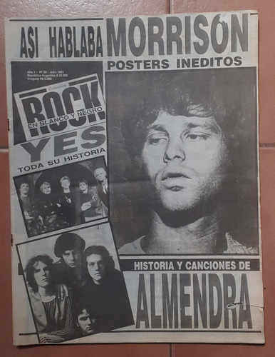 Revista Rock En Blanco Y Negro 1991   Jim Morrison, Almend 