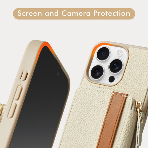 Funda Tipo Cartera Lameeku Para iPhone 15 Pro Con Tarjetero De 6.1 Pulgadas