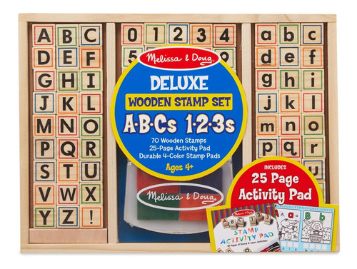 Melissa Doug De Lujo De Madera Conjunto De Sello Abcs 1...