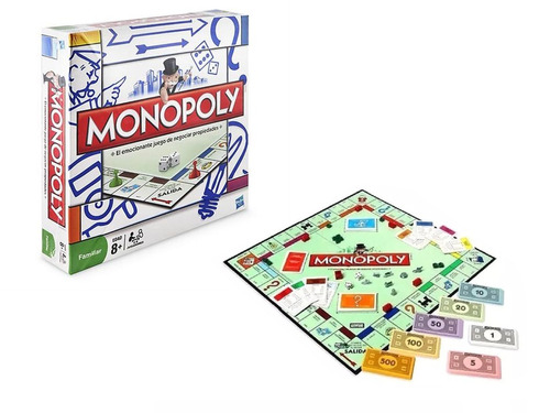 Monopoly Familiar Compacta Juego Finanzas Mas Famoso Hasbro