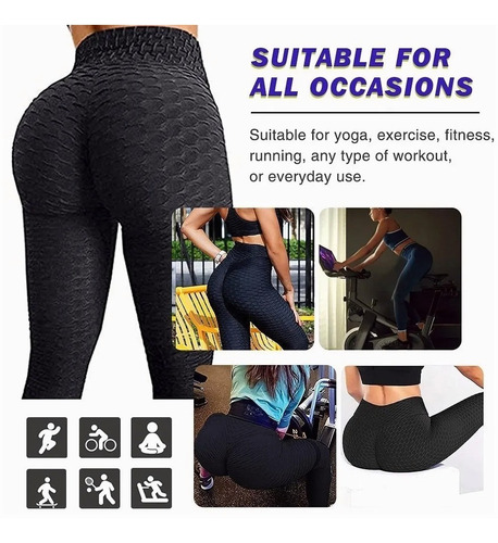Calzas Leggins Push Up Levanta Cola Texturizadas Mujer