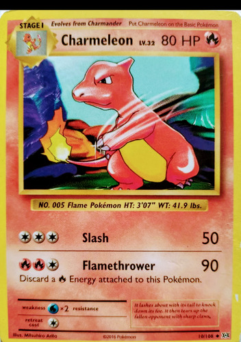 Carta De Pokémon Primera Generación Charmeleon (Usado)