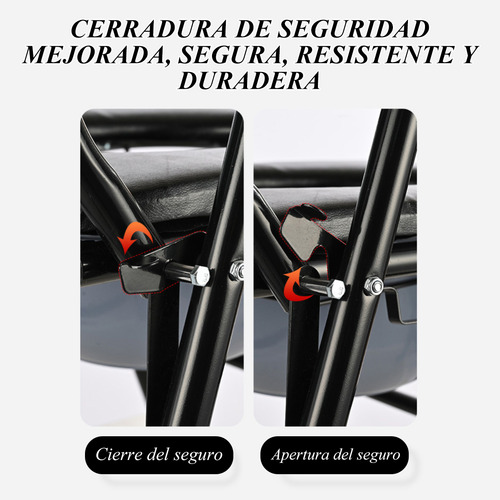 Silla Aumento Ducha Para Wc Baño Resistente Altura Ajustable