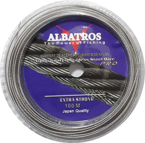 Cable De Acero 80 Lbs X 100 Mts Lider Pesca Albatros 