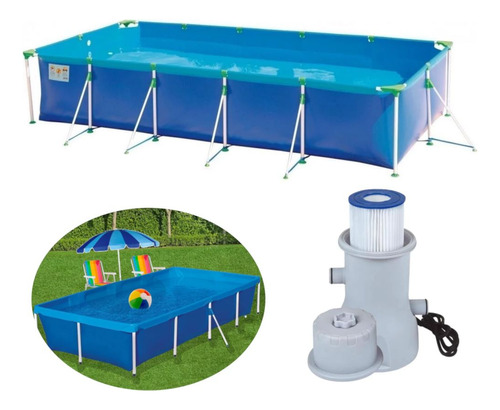 Kit Piscina 7600 L Premium + Bomba Filtrante 220v 3600 L/h