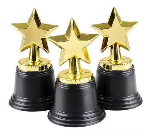 16 Trofeos De Estrella Fiesta Hollywood Graduación. Plástico