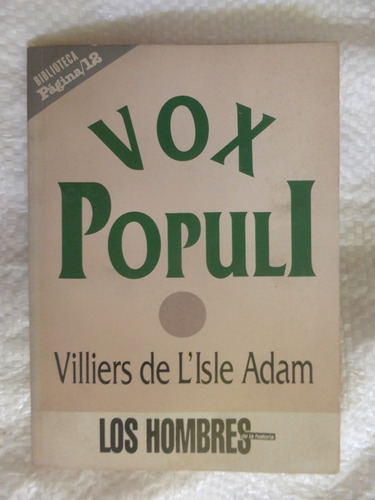 Vox Populi Y Otros Cuentos Crueles - Villiers De L'isle Adam