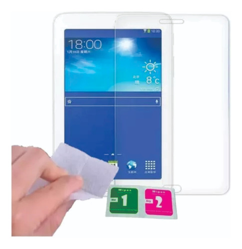 Tela Touch Compatível Tablet Sm-t110 Tab 3 + Película Vidro Preto