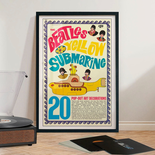 Cuadro 60x40 Rock - Beatles - Yellow Submarine Poster