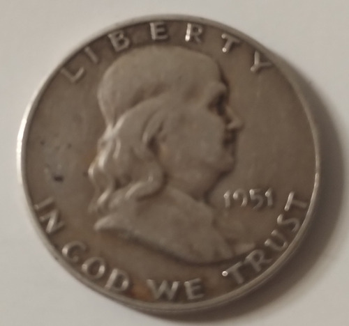 Estados Unidos Moneda Medio Dólar 1951 Plata 