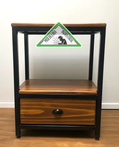 Mueble Para Bacha Baño Madera Y Hierro Estilo Industrial