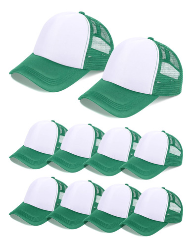 10 Gorras De Camionero En Blanco Para Sublimación, Gorra De 