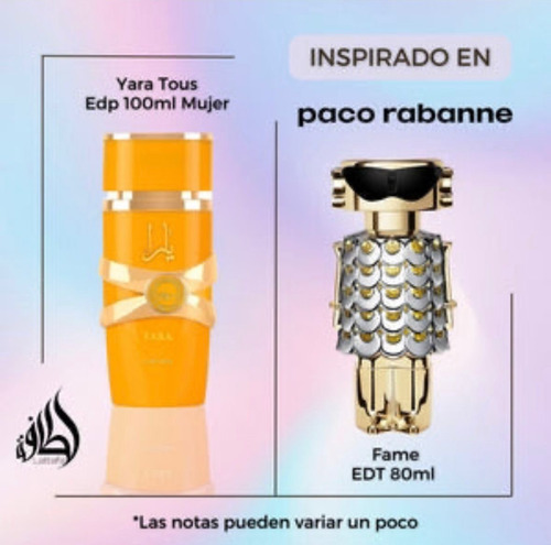 Lattafa Yara Tous 100ml Arabe Para Mujer