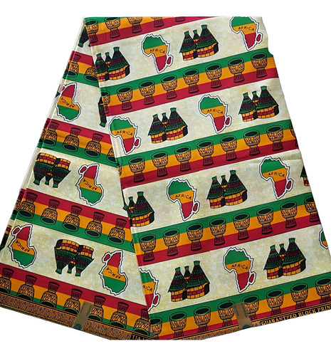 Tecidos Africanos (ankaras , Capulanas E Panos). Amarelo E Outras Cores Listras