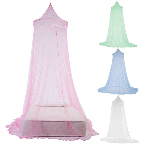 Mosquitero Pabellon Elegante Para Cama,  Blanco, Azul Y Rosa