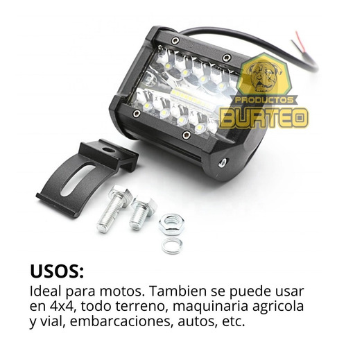 Imagen 5 de 9 de Par Faro Led Auxiliar 60w Spot Cree 20 Led