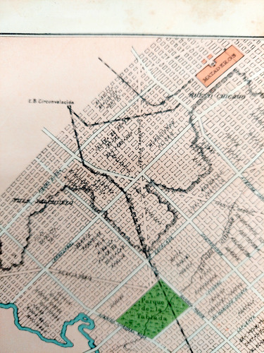 Mapa Color Original Buenos Aires 1912 Ferrocarriles Plano (Usado)