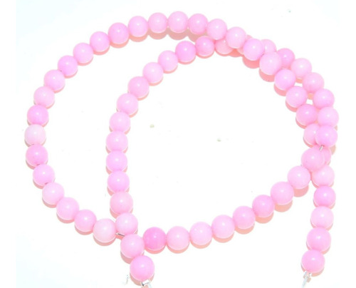 2tira 94 Piedra Jade 8 Mm Rosa  50 Separadores 2 Tiras 