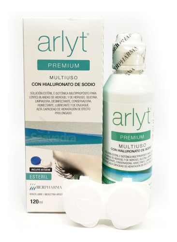 Imagen 1 de 3 de Arlyt Premium 120 Ml Solucion Para Lentes Contacto + Estuche