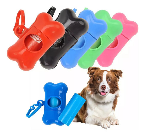 Dispensador De Bolsas Perros Bolsas Mascotas + 1rollo Bolsa