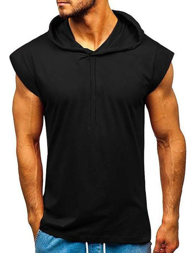 Camiseta De Manga Corta For Hombre Fitness Workout Gym Slim