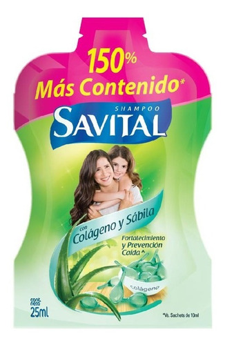 Shampoo Savital Colágeno & Sabi - Ml A $44