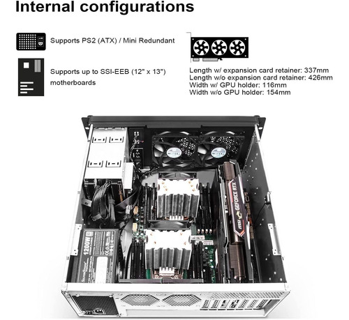 Gabinete Silverstone Technology Rm42-502, Montaje Rack 4u
