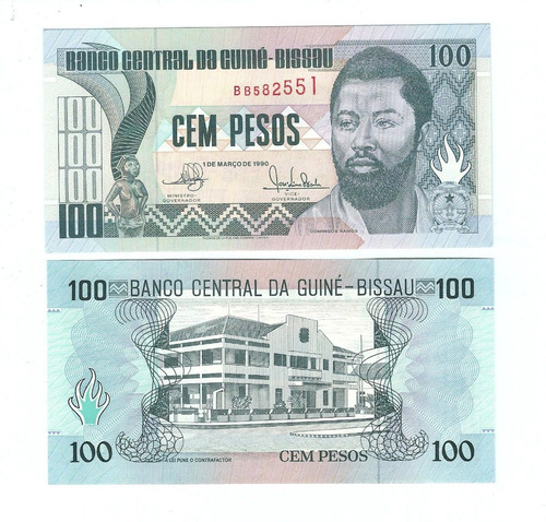 Guinea Bissau - Billete 100 Pesos 1990 - Unc