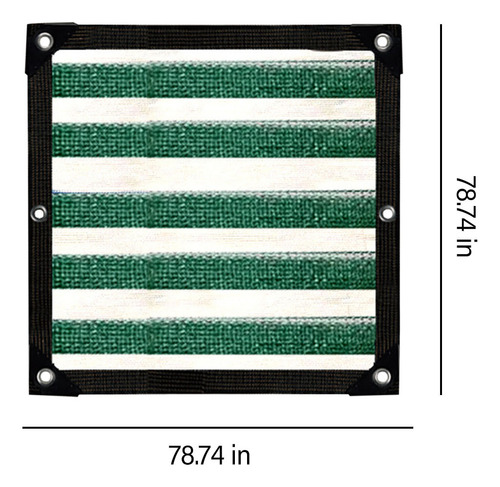 Red De Protección Solar Multiusos A Rayas De Color Verde Osc